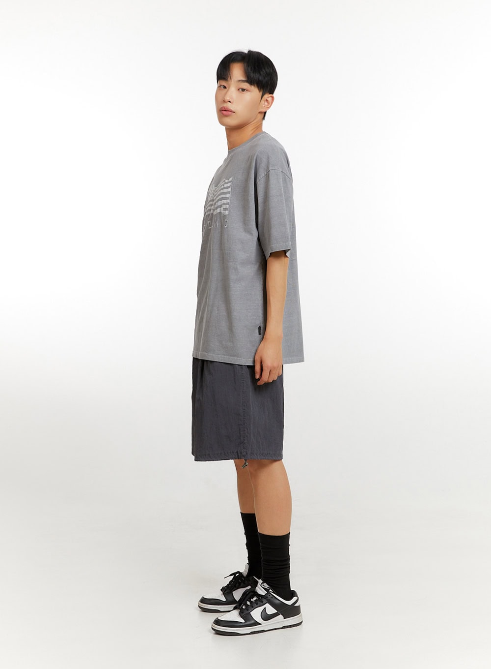 Men's Graphic Lettering T-Shirt IU427