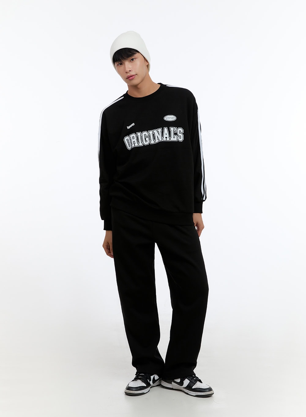 Men's Lettering Crew Neck Sweatshirt IS412