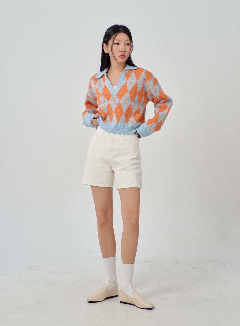 Argyle Pattern Sweater IM315