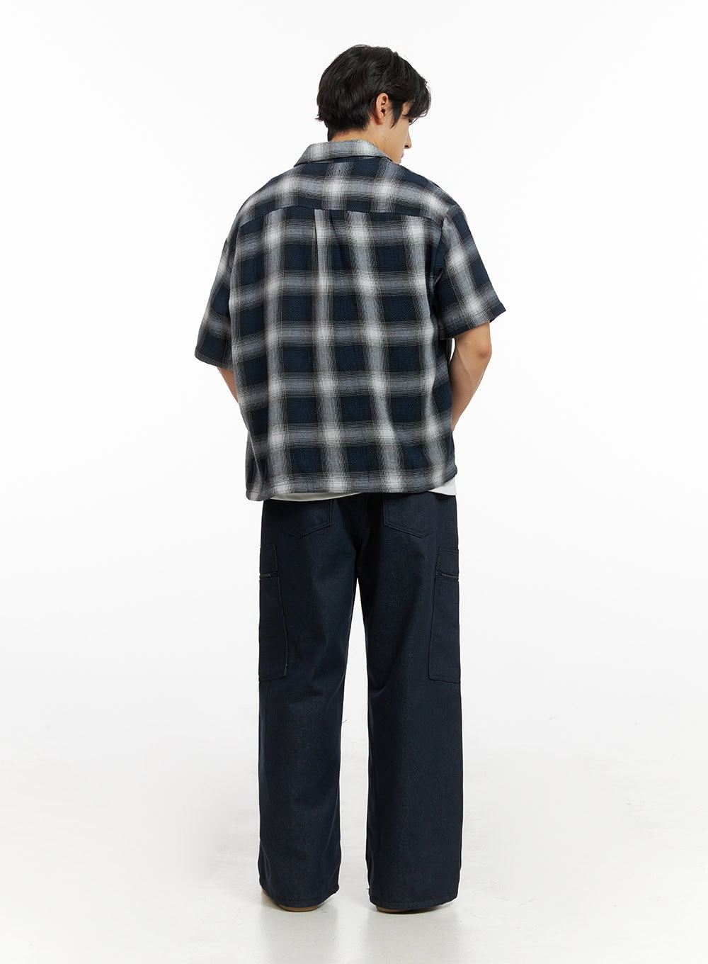 Men's Checkered Collar Shirt IG409