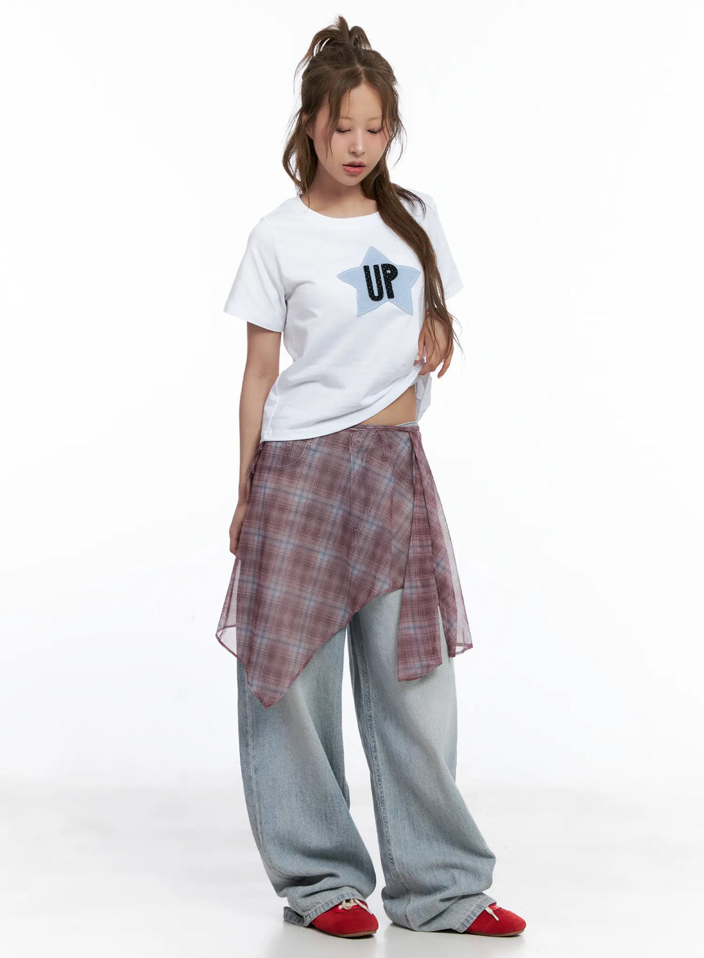 Hwasa Wash Wide-Leg Jeans CL511