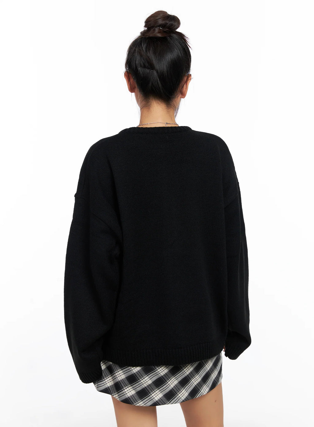 Oversized Graphic Zip-up Sweater CO515