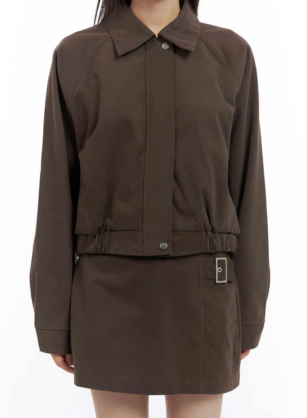 Solid Suede Collar Jacket CG426