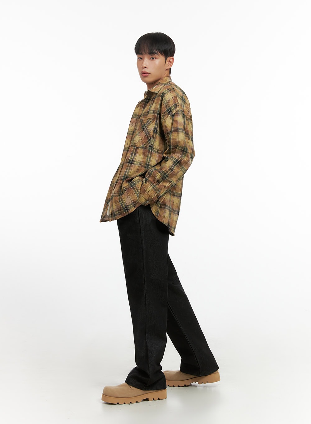 Men's Vintage Checkered Shirt IO420