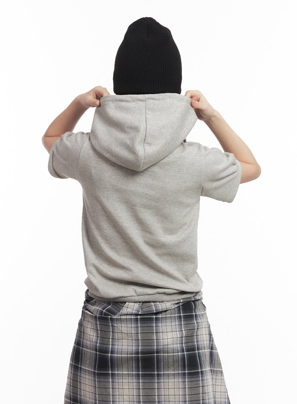 Heart Patched Puff Short-Sleeve Hoodie CM528