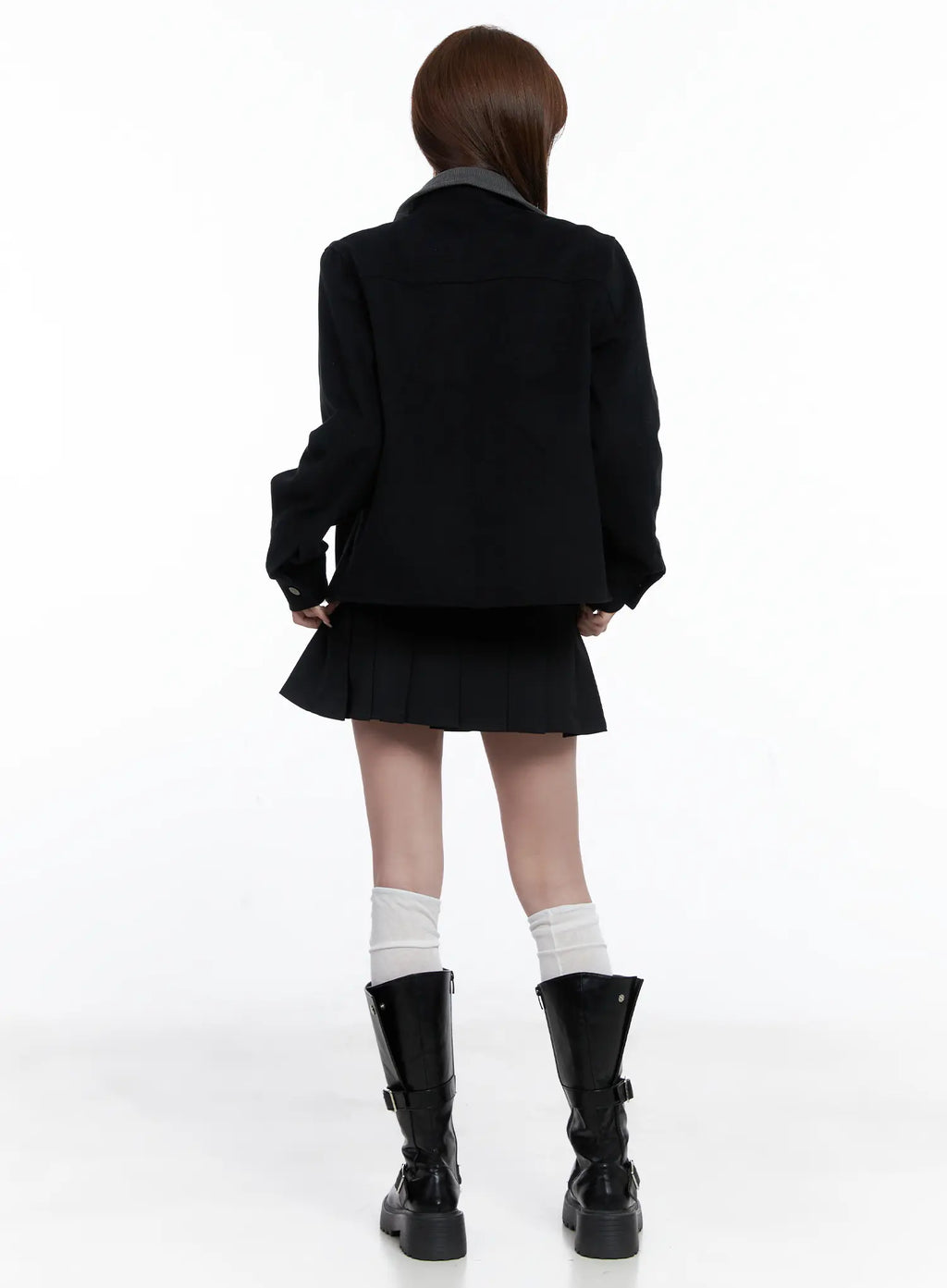 Pleated Mini Skirt with Belt Detail CG529