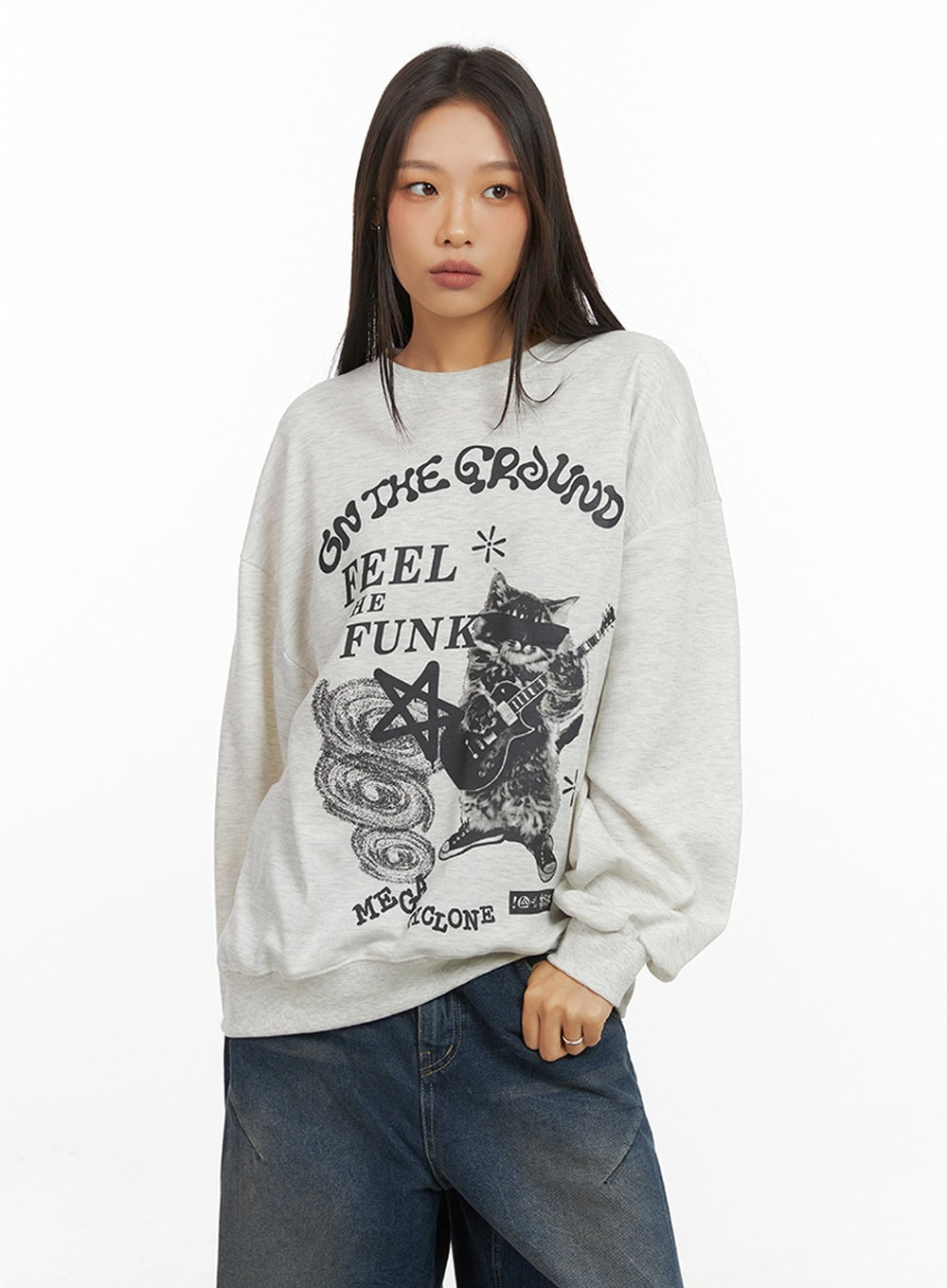 Graphic Cotton Sweatshirt IS427
