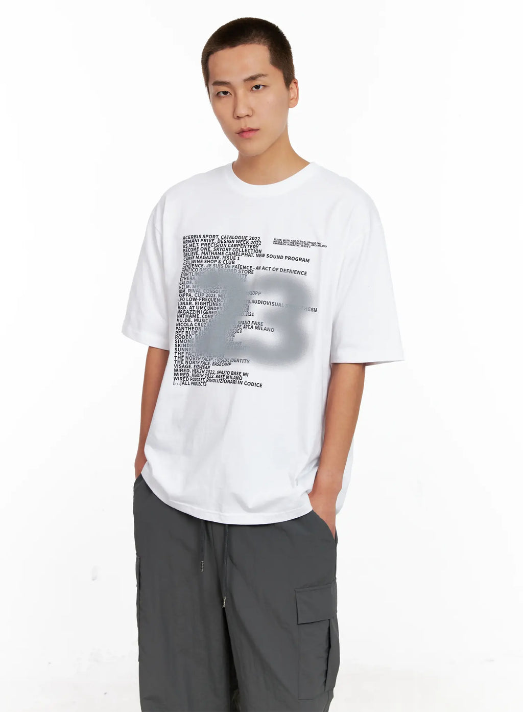 Men's Graphic Spray-Print Tee IG508