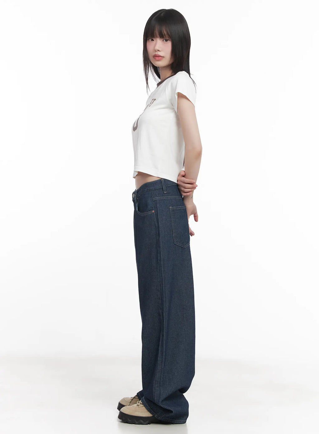 Narin Stitched Wide-Leg Jeans CU518