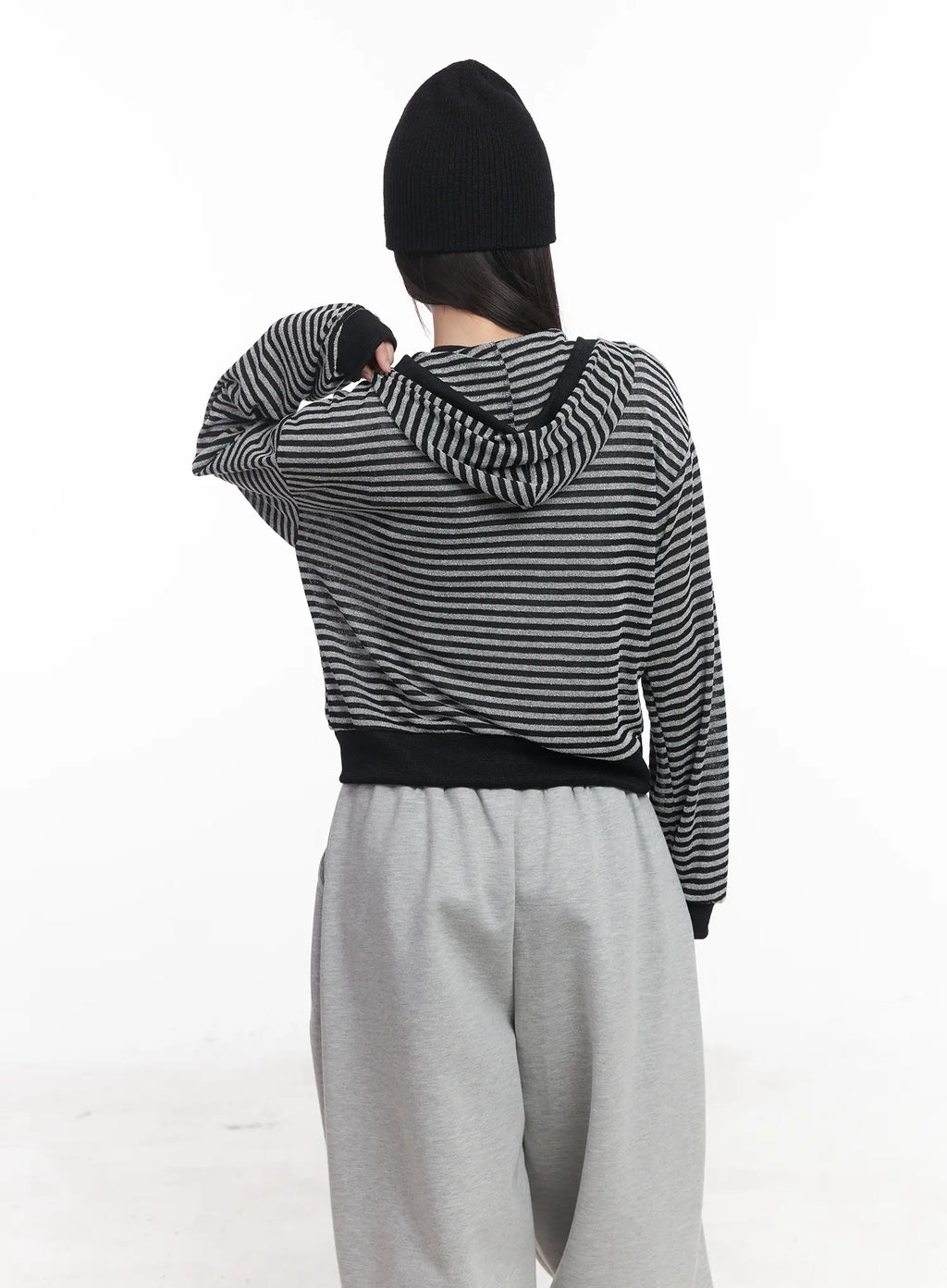 Striped Zip-Up Hoodie CU517