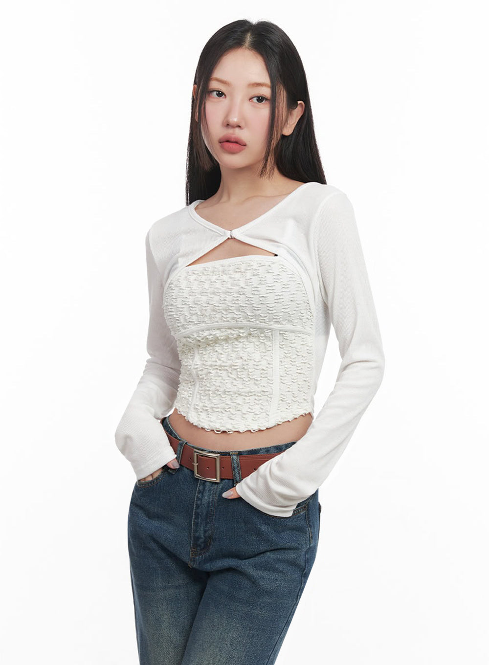 Buckle Bolero Cardigan IM525