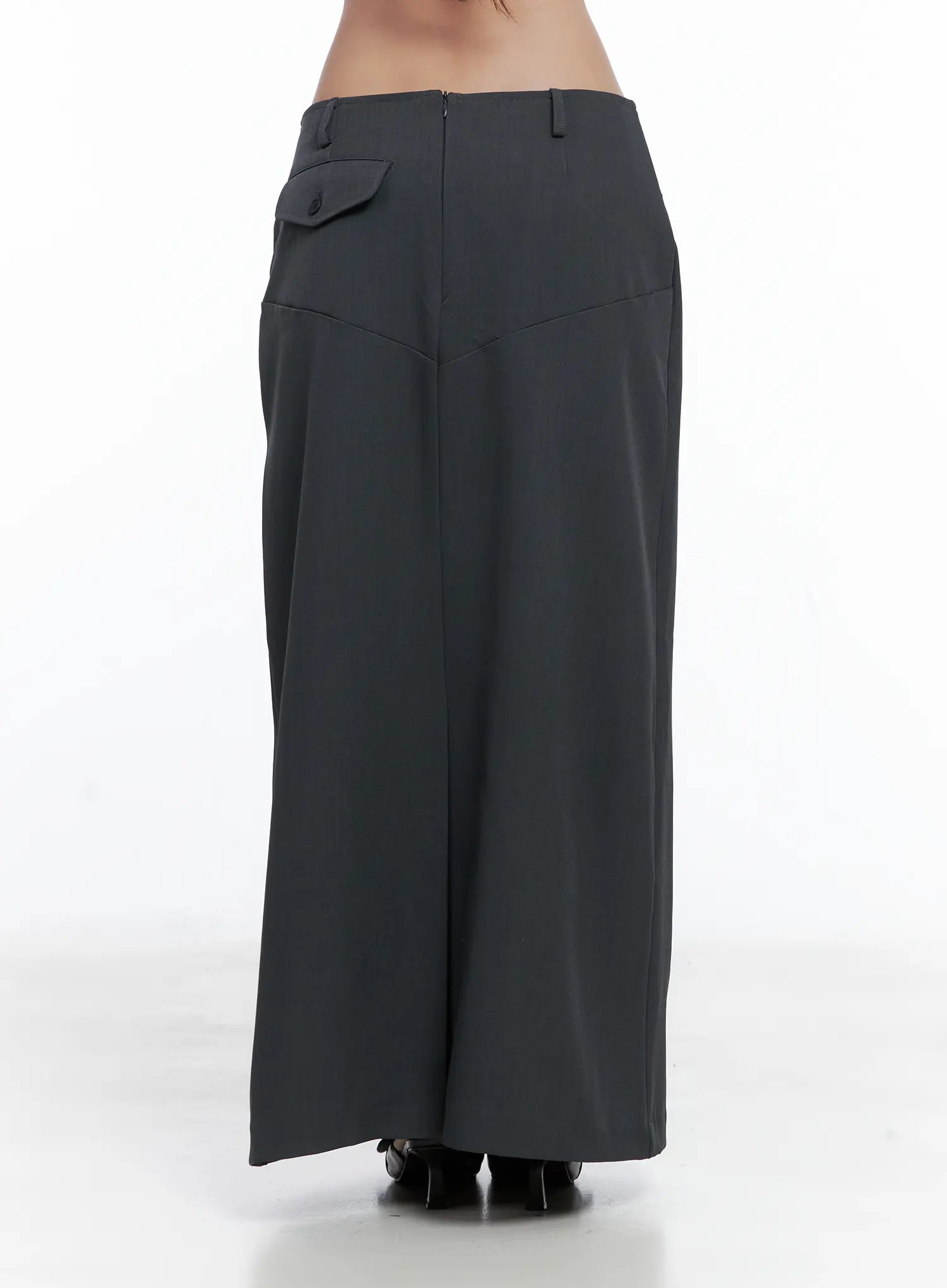 Classic Button Maxi Skirt CS502