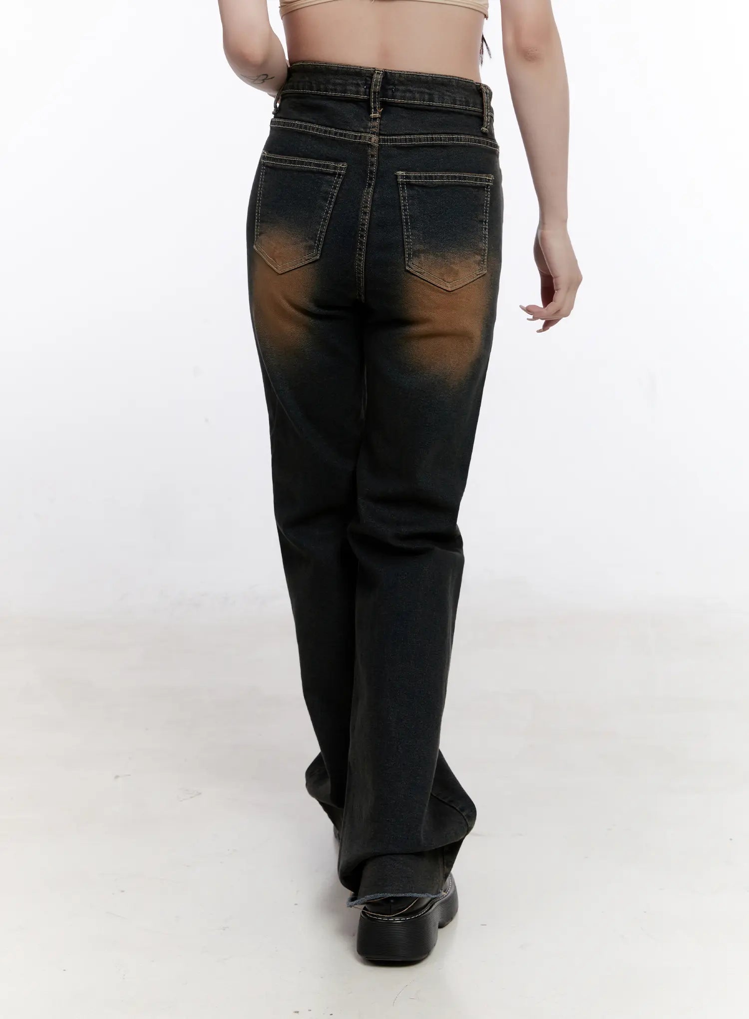 Dalia Vintage Washed Flare Jeans CO501