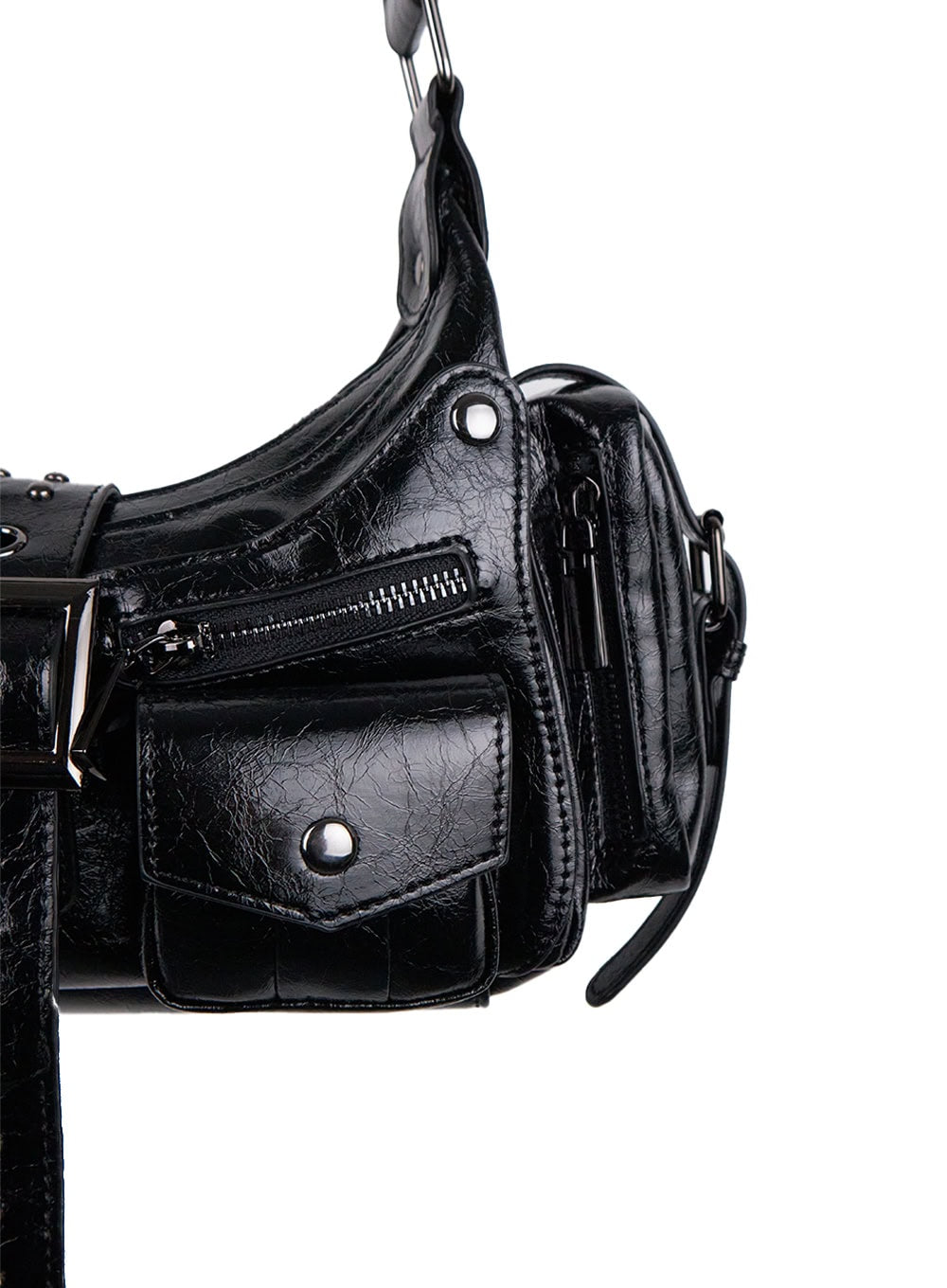 Studded Buckle Shoulder Bag CD411