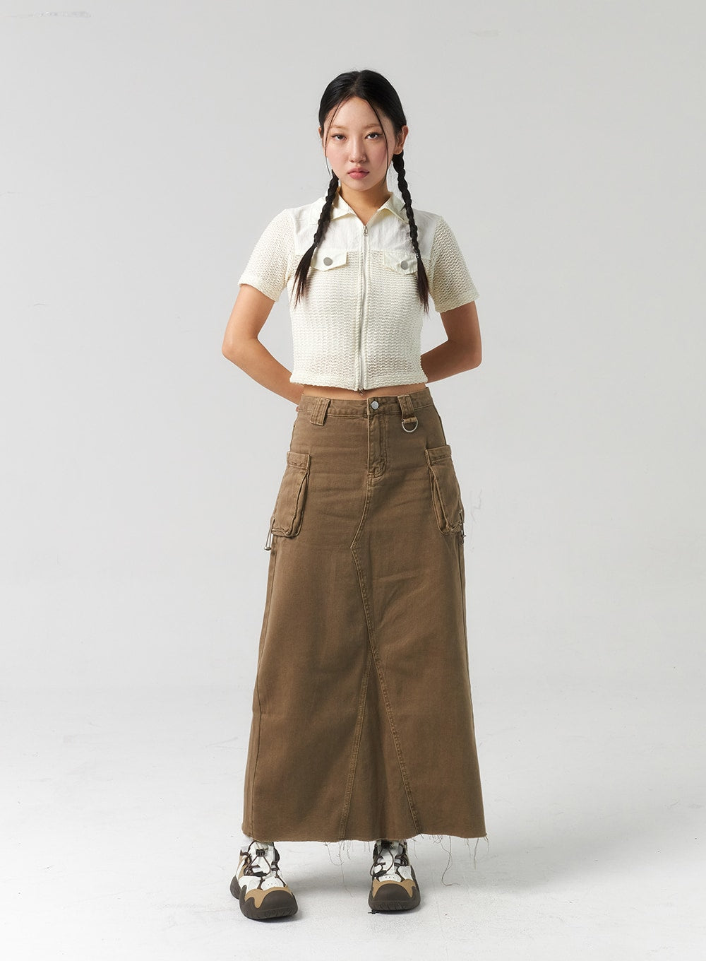 Mesh Zip-Up Top CU323