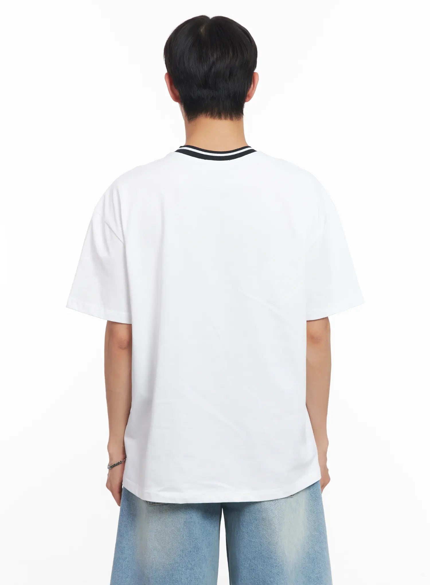 Men's V-Neck Two-Tone Tee IU518