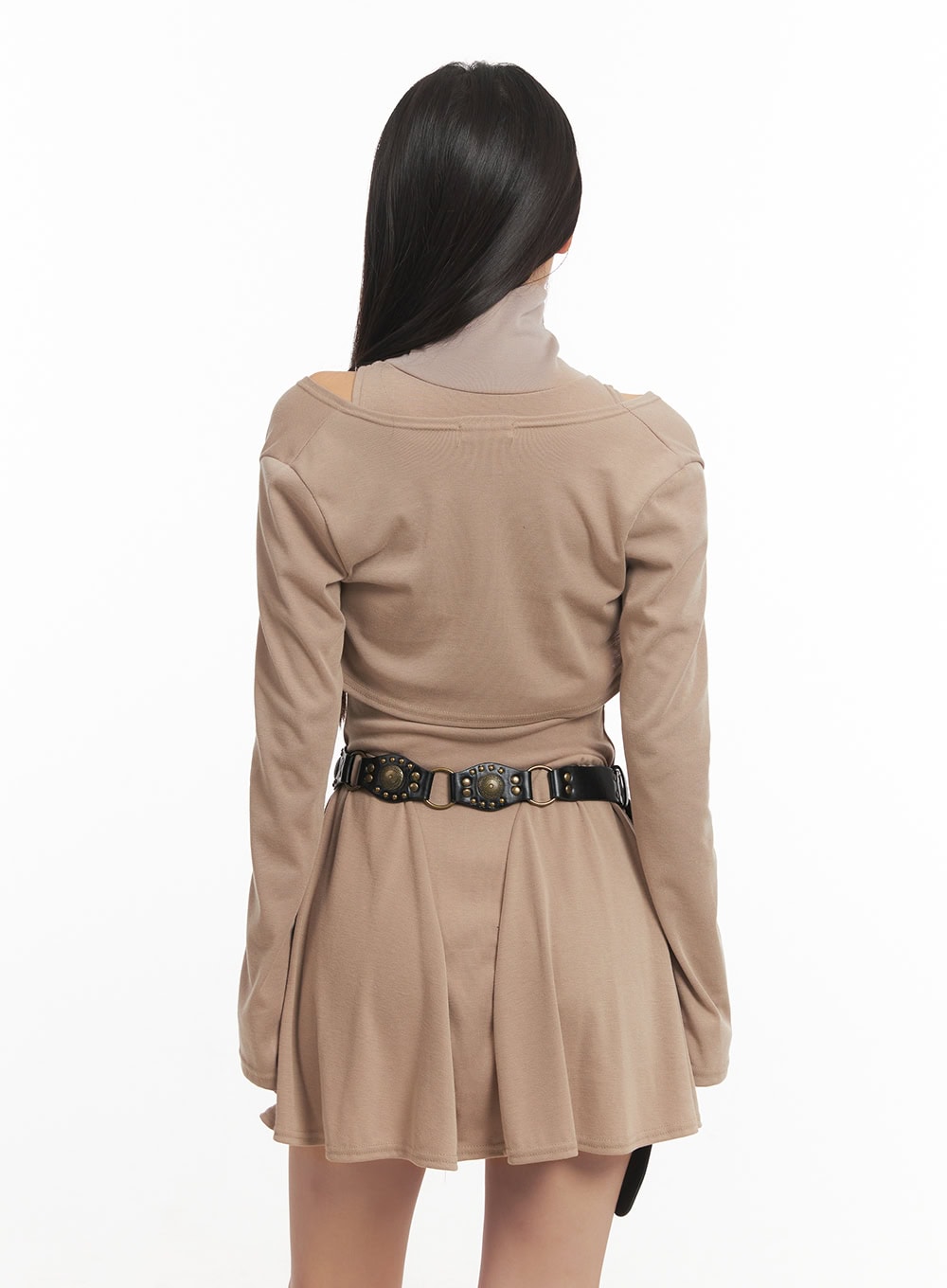 Sleeveless Turtleneck Dress & Bolero Set CF520