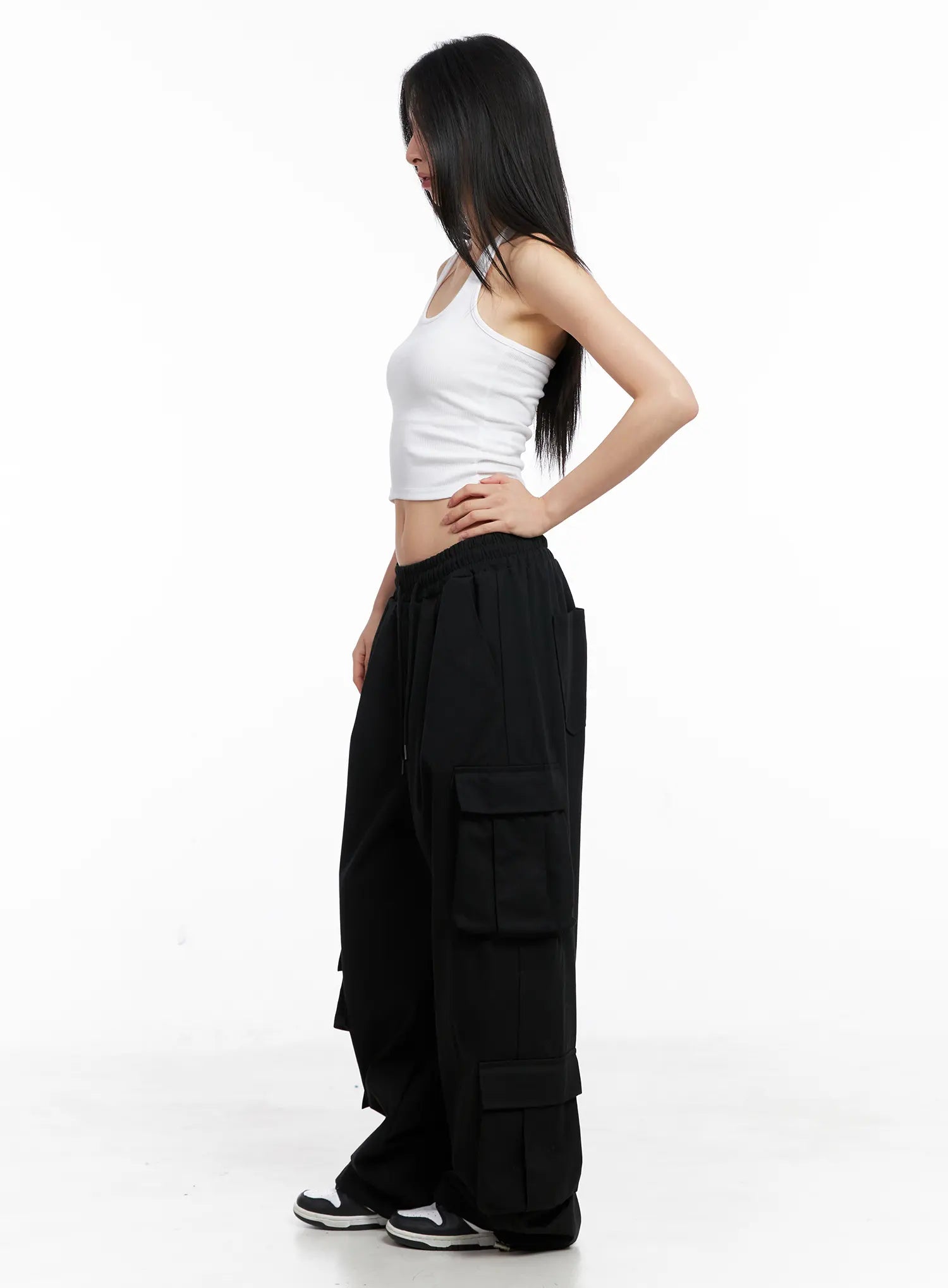 Ribbed Halter Crop Tank Top CC1109