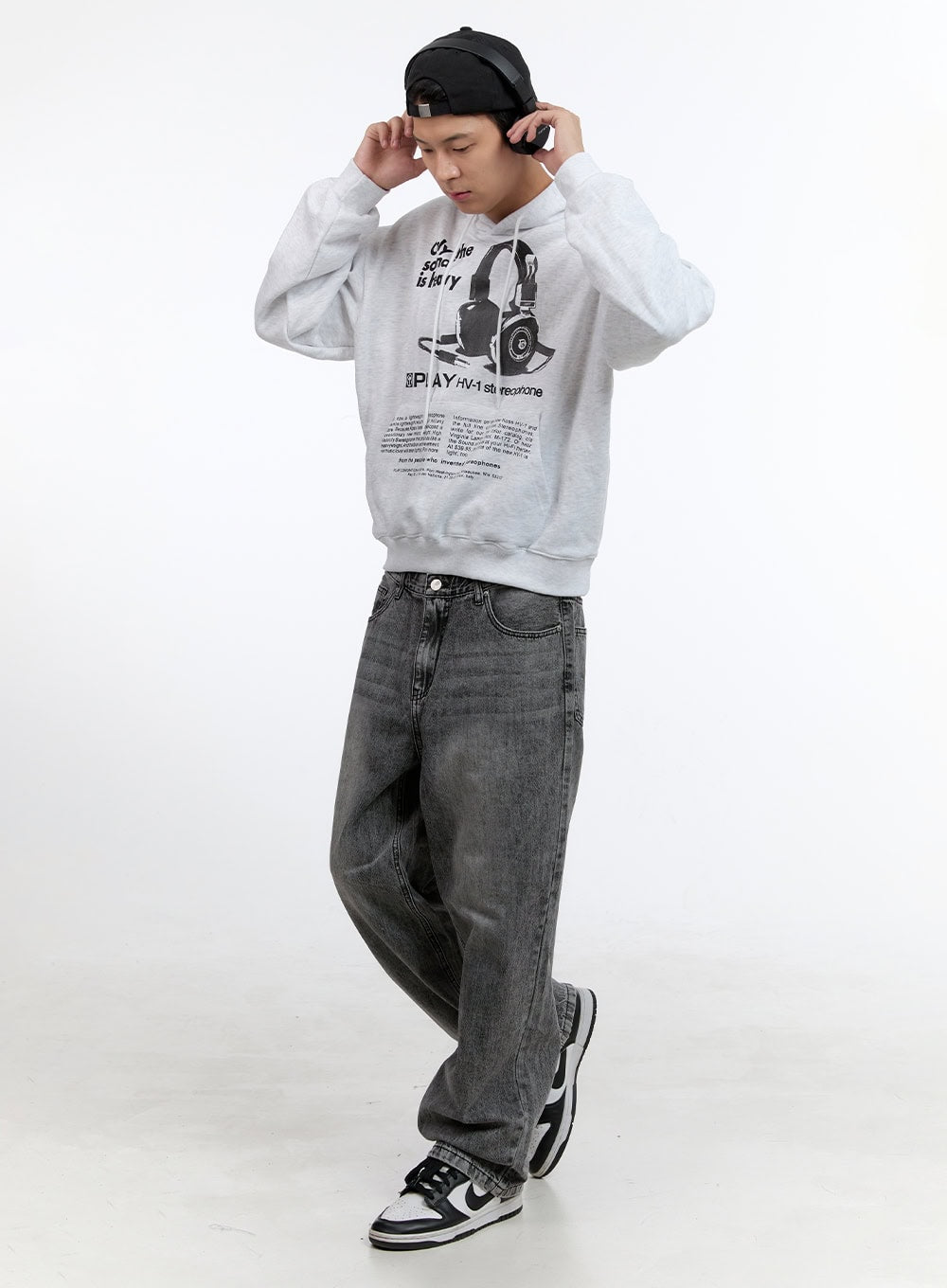 Men's Cotton Lettering Graphic Hoodie IG427