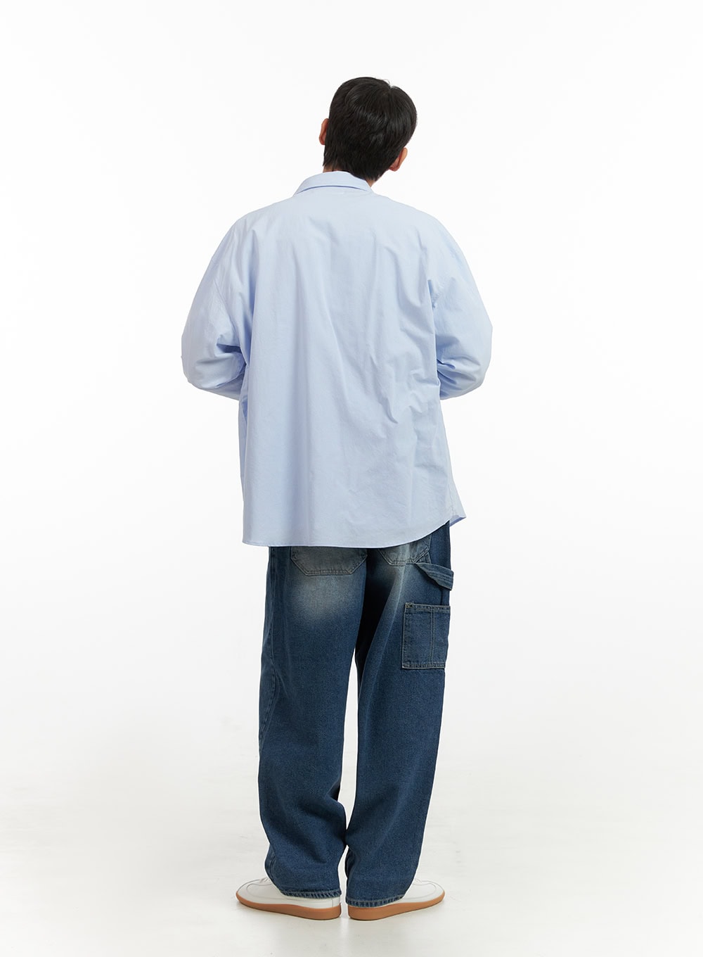 Men's Oversized Cotton Buttoned Shirt IU418