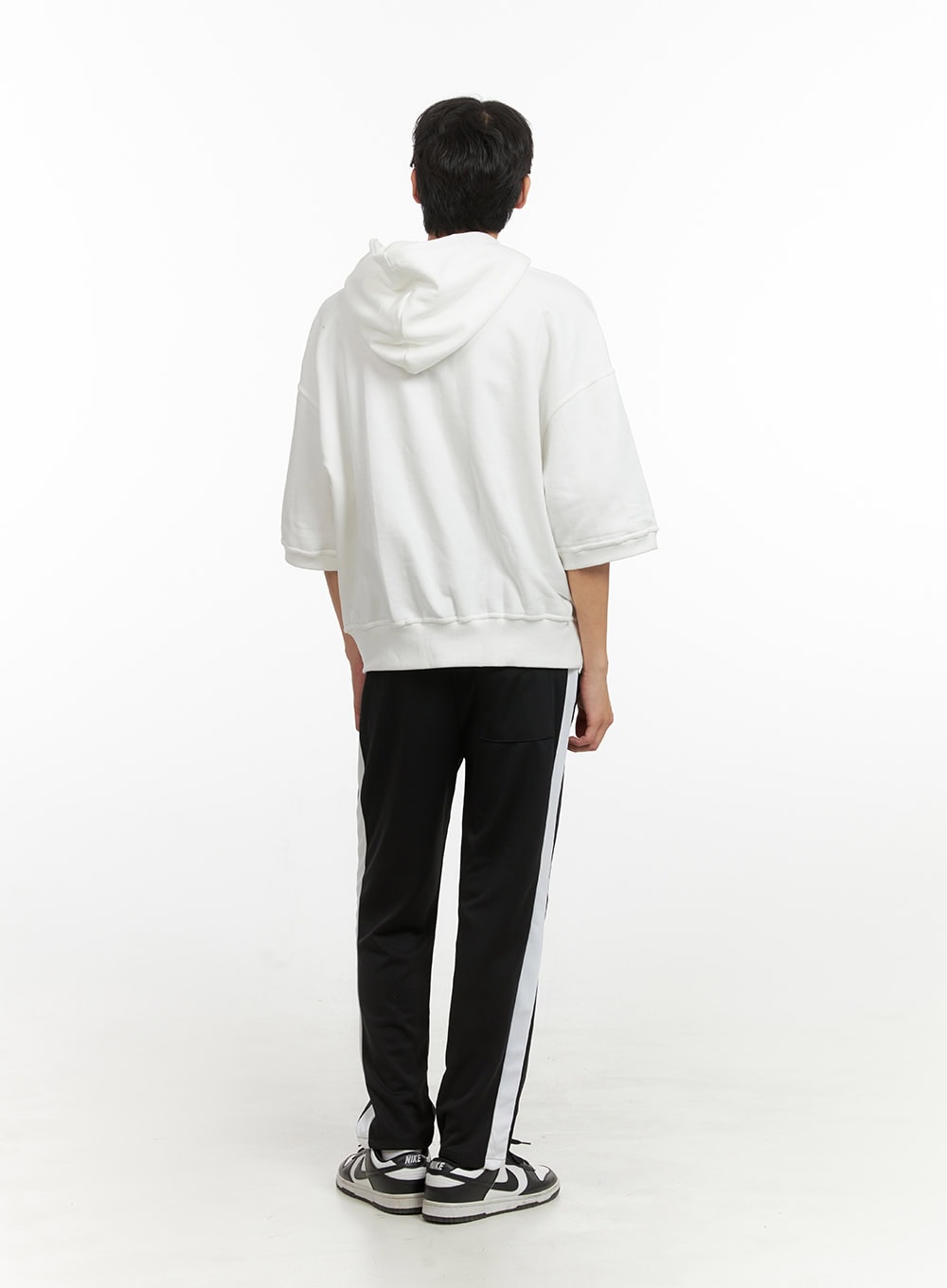 Men's Cozy Boxy Fit Hooded Sweatshirt (White) IU405