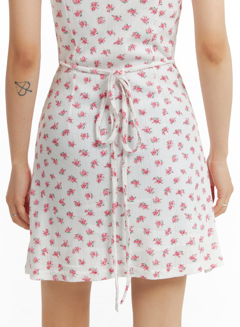 Sweetheart Floral Ribbon Mini Dress IM404