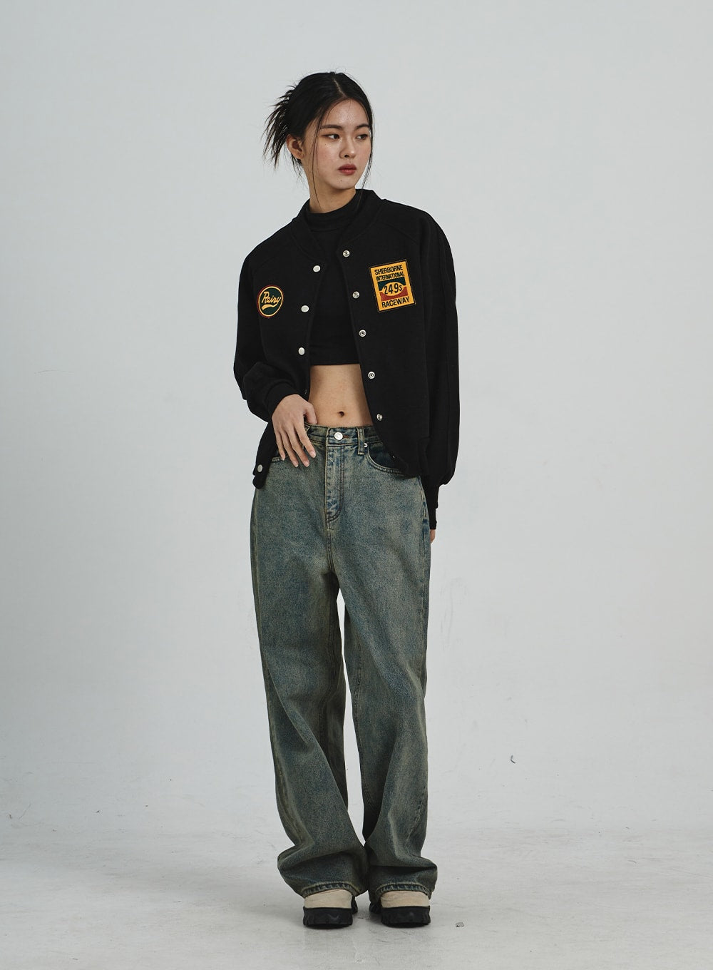 Vintage Washing Wide Leg Jeans CD06