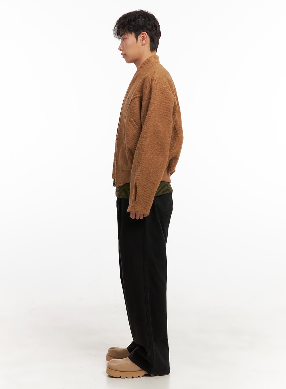 Men's Knitted Bomber Jacket ID427