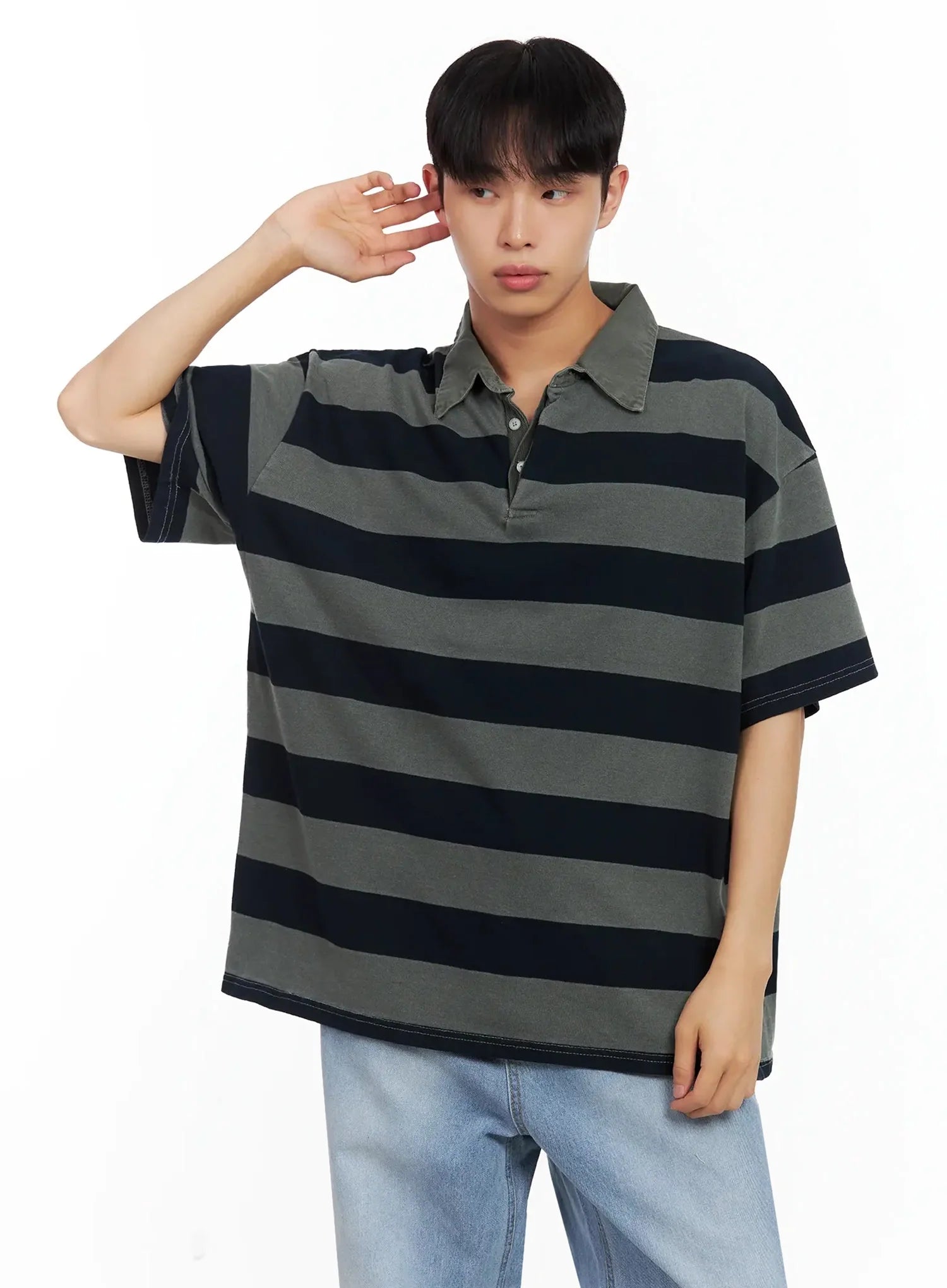 Men's Striped Polo Shirt IL516