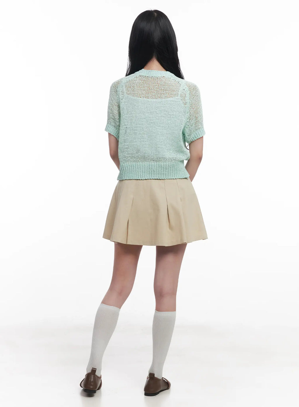 Sheer Short-Sleeve Sweater CU523