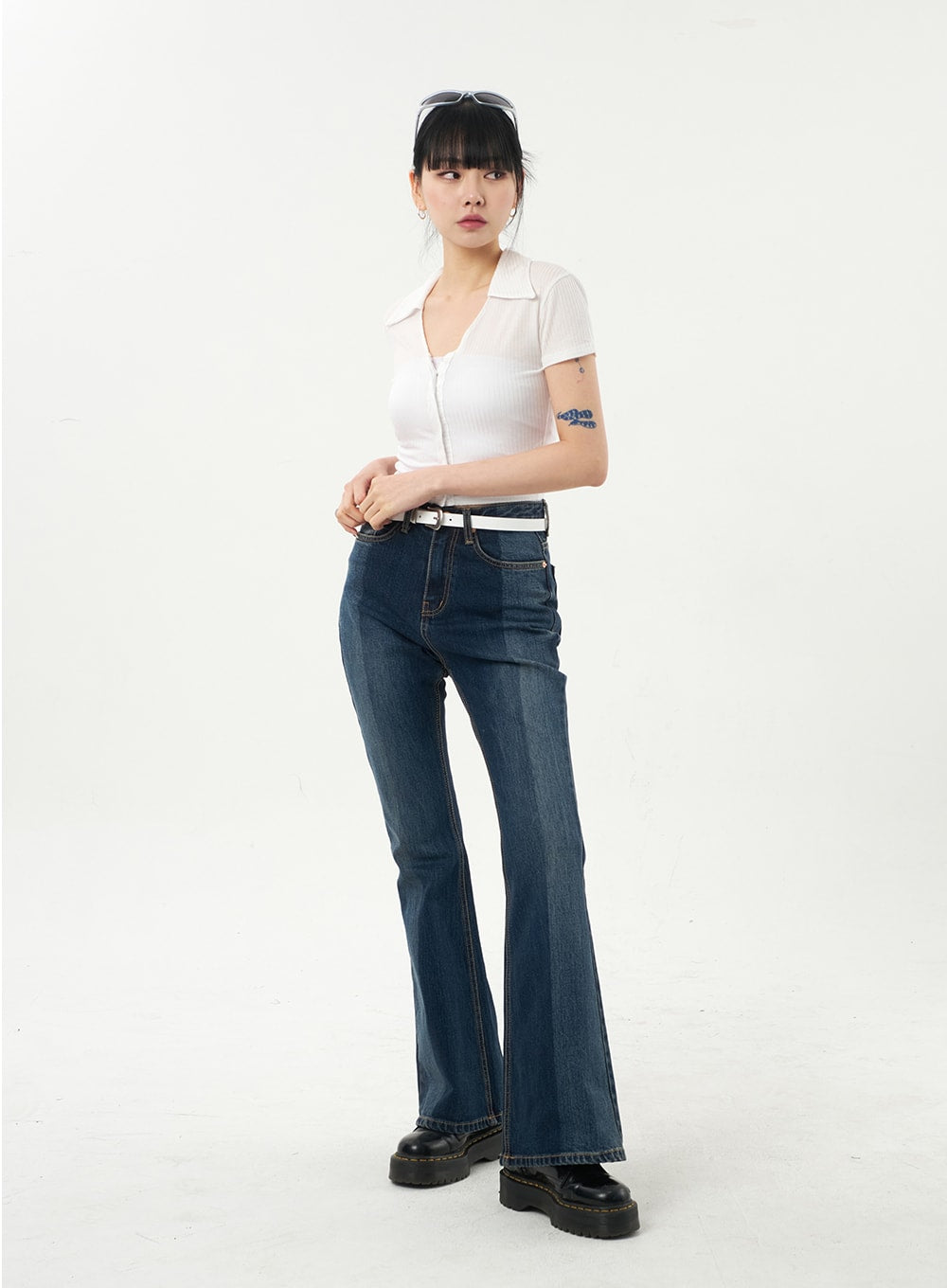 Dark Wash Bootcut Jeans CA328