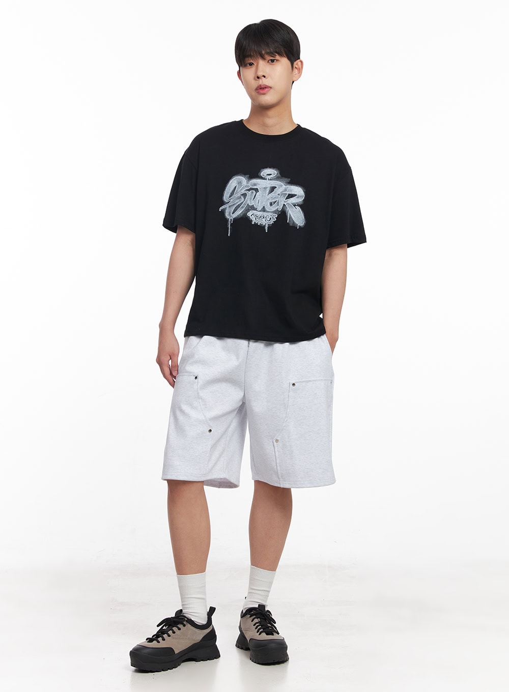 Men's Loose-Fit Graffiti T-Shirt IY520