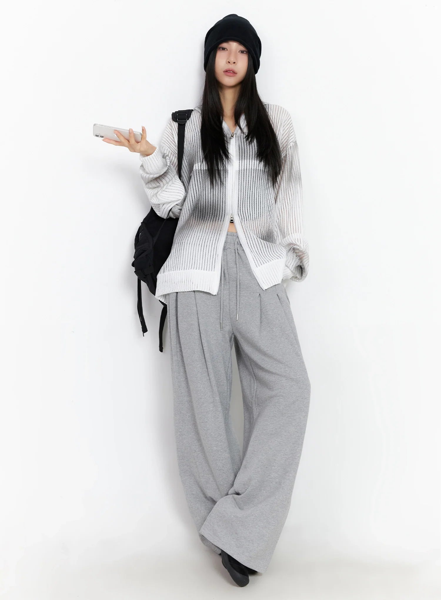 Relaxed-Fit Pintuck Sweatpants IG508