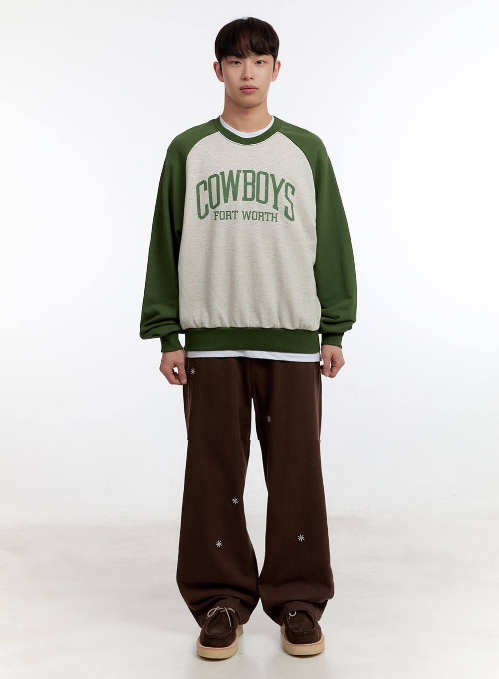 Men's Graphic Long Sleeve Raglan Sweatshirt IA504