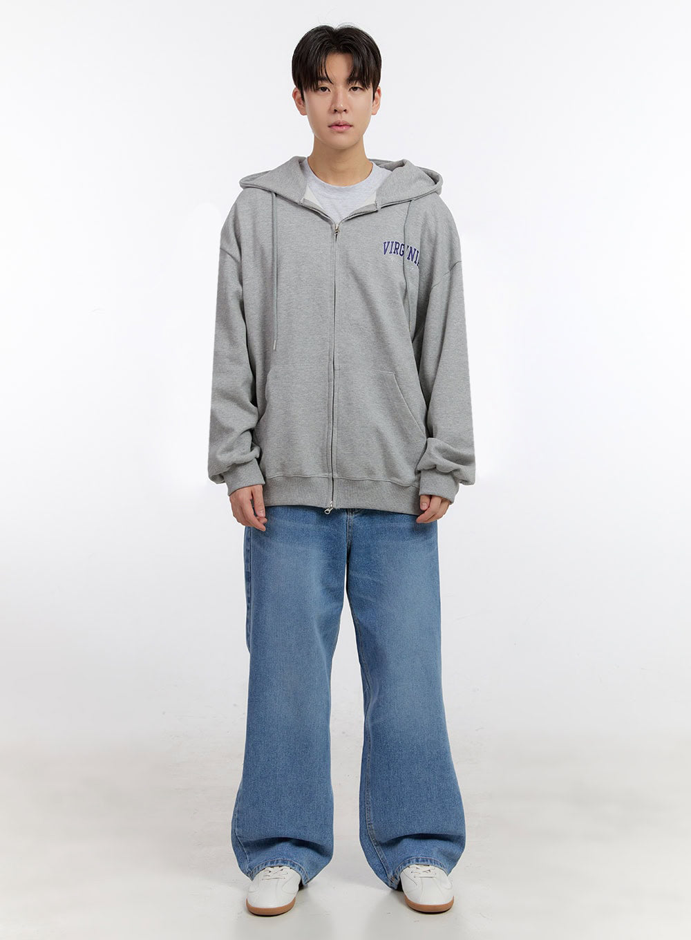 Men's Logo Zip-Up Hooded Jacket IM525