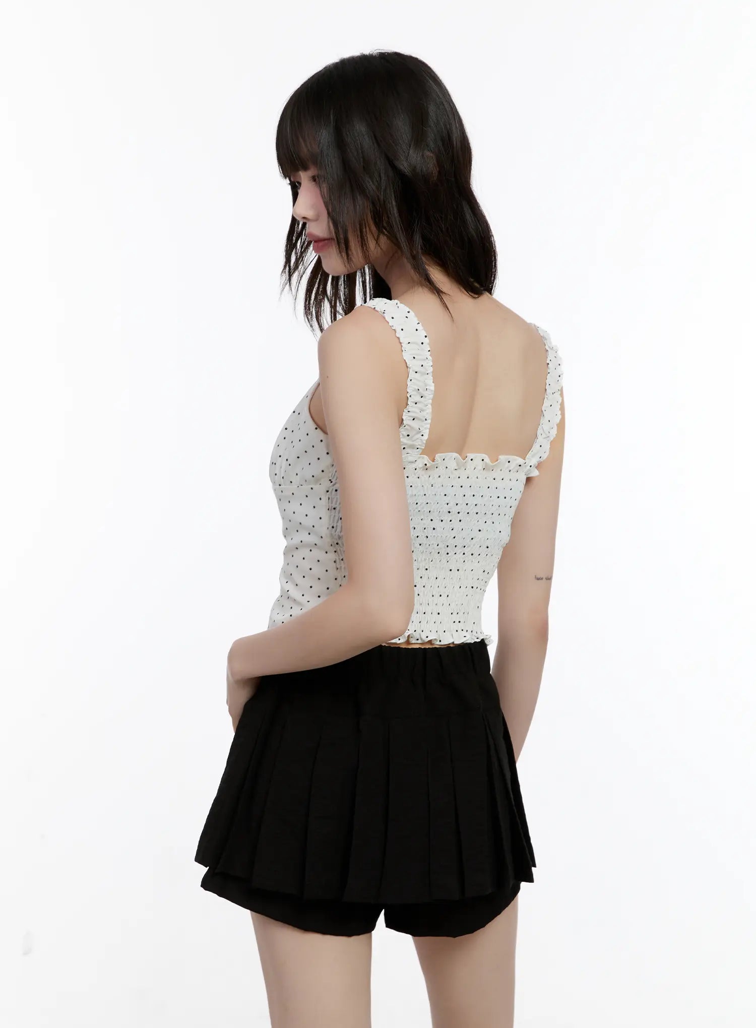 Polka Dot Front-Tie Tank CL507