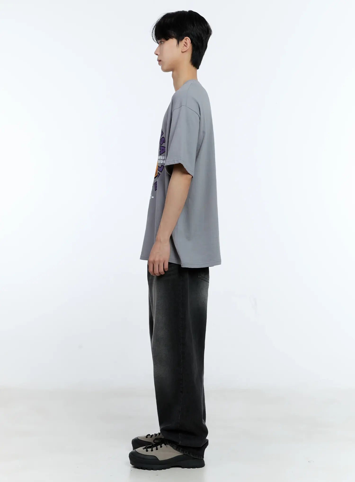 Men's Washed Loose-Fit Jeans IL529