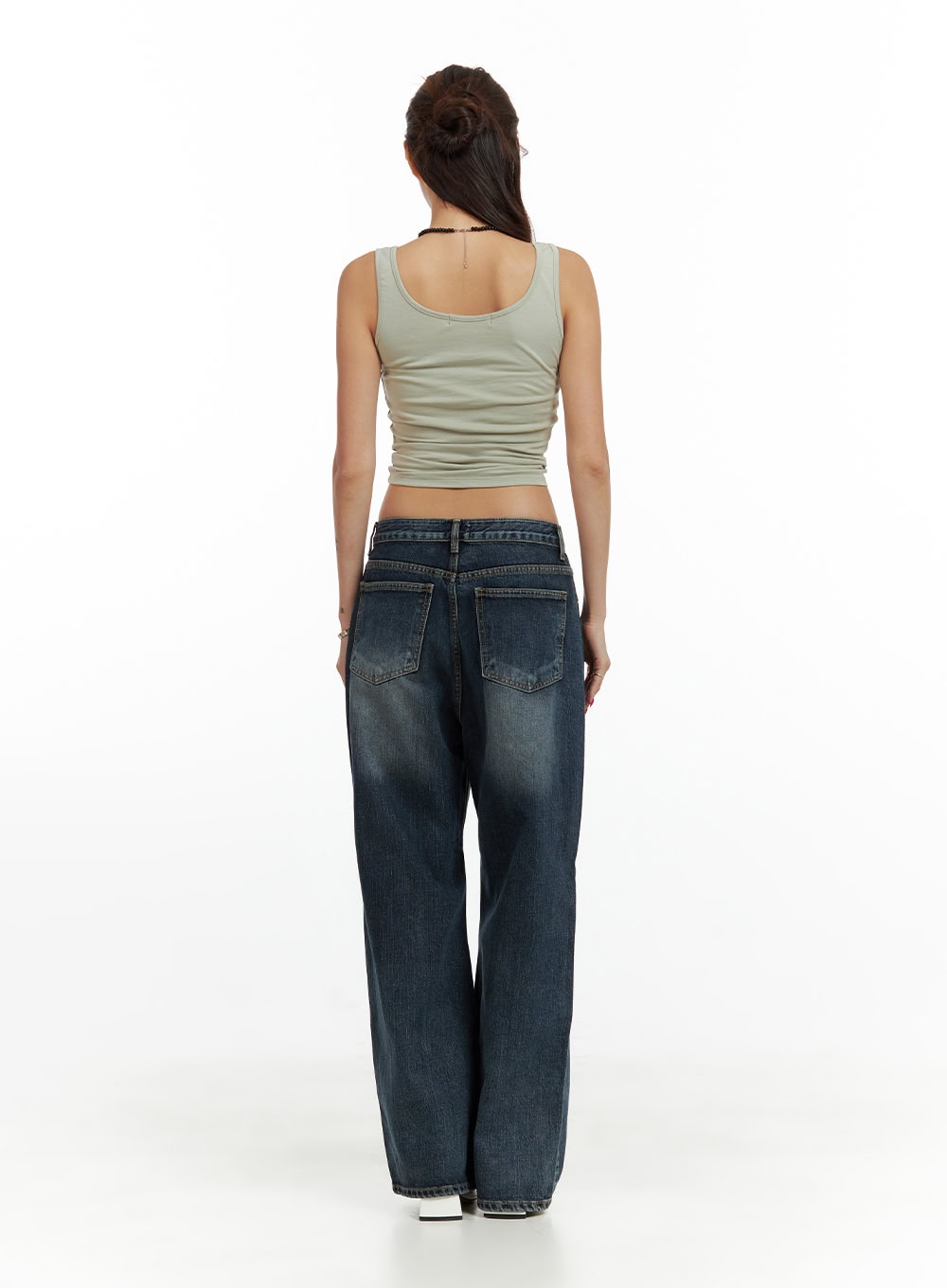 Ribbon Cut Out Crop Tank Top CU417