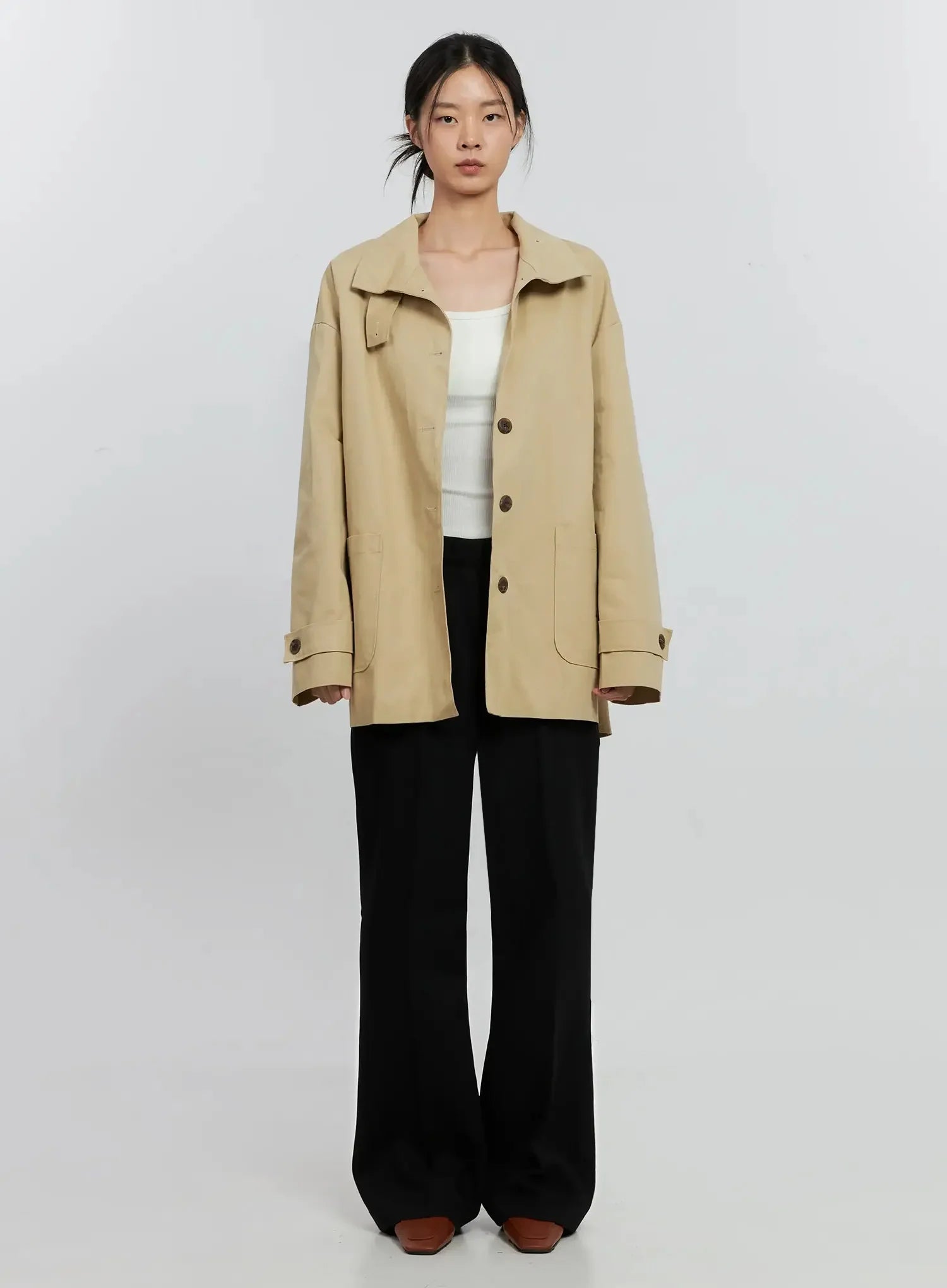 Classic Short Trench Jacket IS516