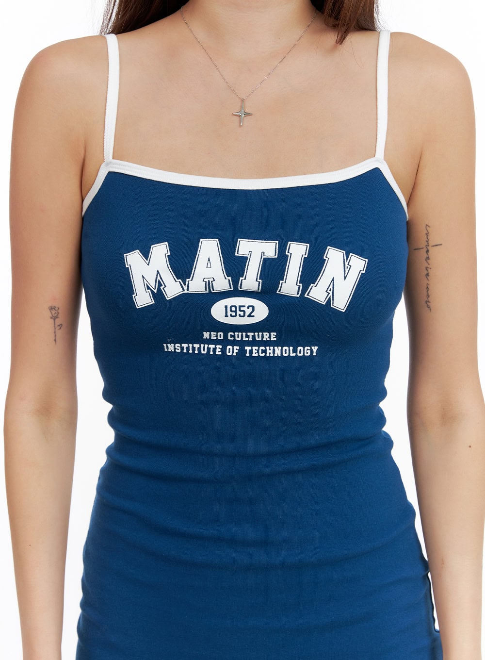 Contrasting Lettering Cami Mini Dress CL405