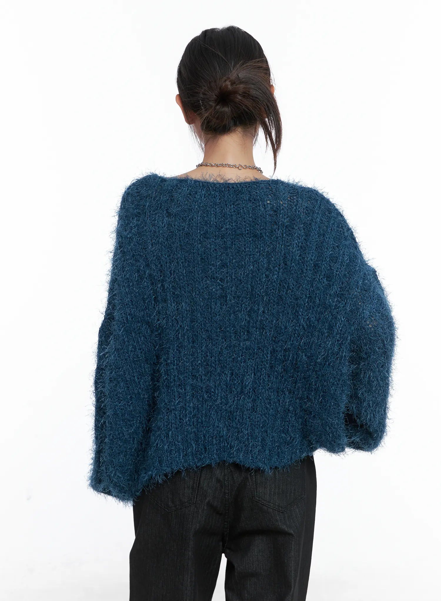 Fluffy Off-Shoulder Sweater CS502