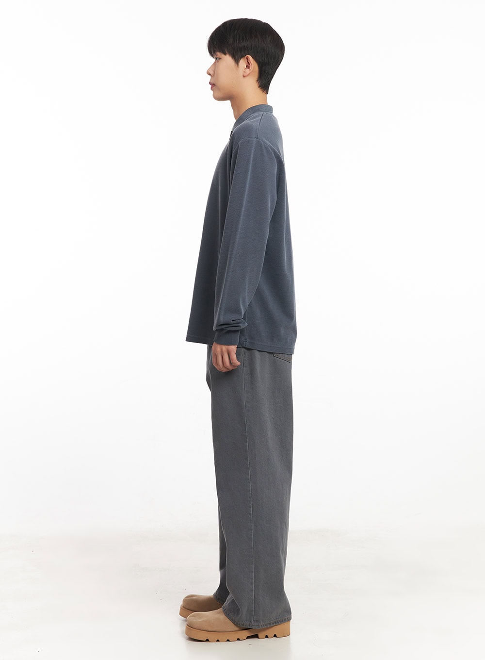 Men's Washed Cotton Collared T-Shirt IM527