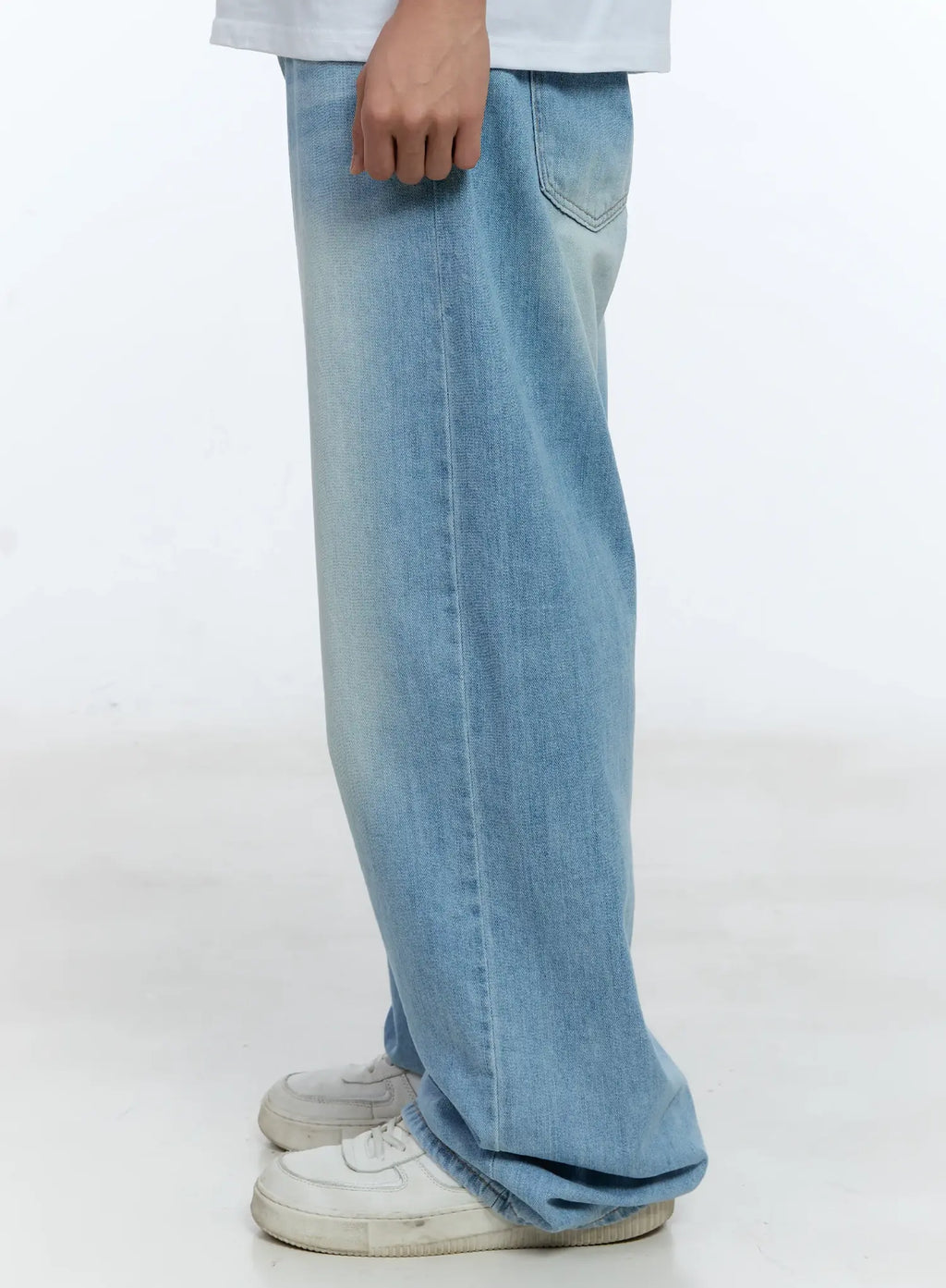 Men's Washed Wide Denim Pants IL517