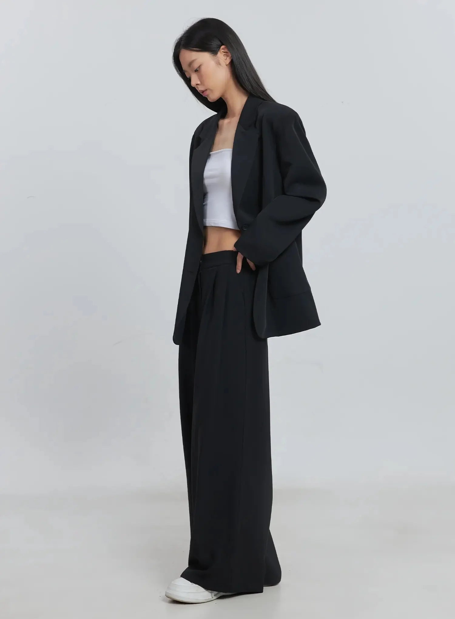 Classic Oversized Blazer (Black) IU512