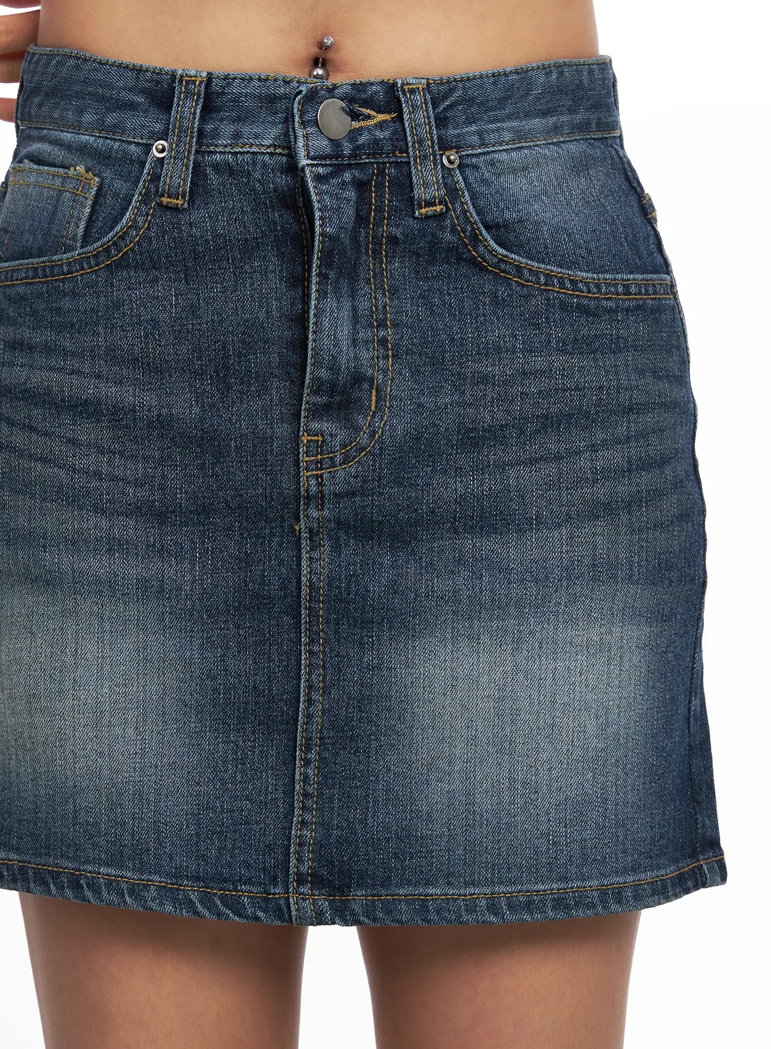 Washed Denim Mini Skirt CO513