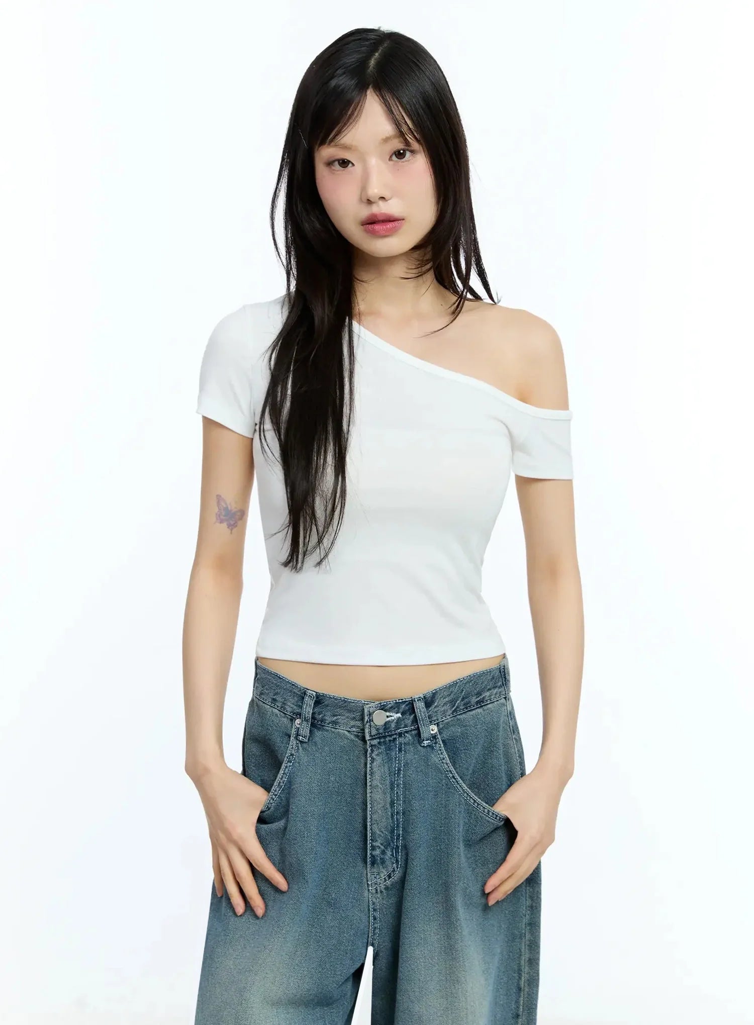 One-Shoulder Crop Top IU524