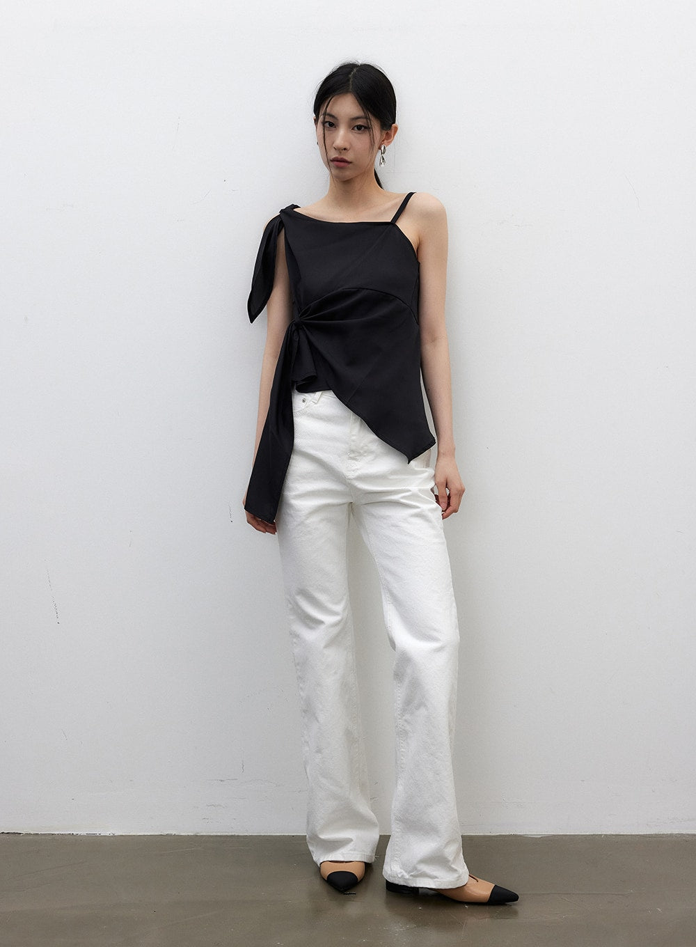 Unbalanced Wrapped Blouse IY326