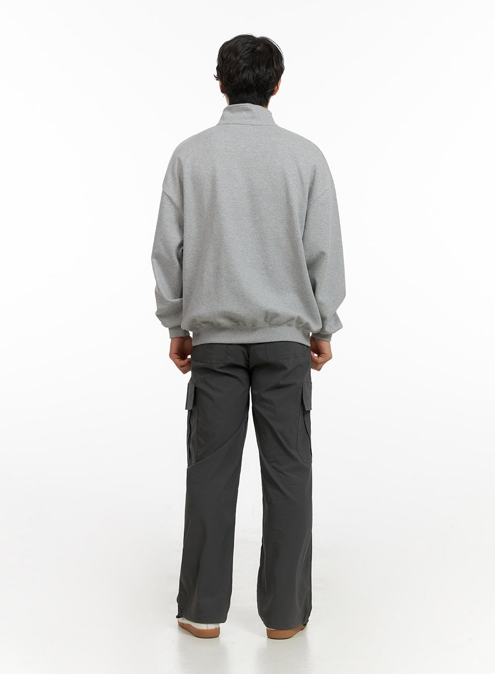 Men's Cozy Zip-Up Solid Sweatshirt (Gray) IG409