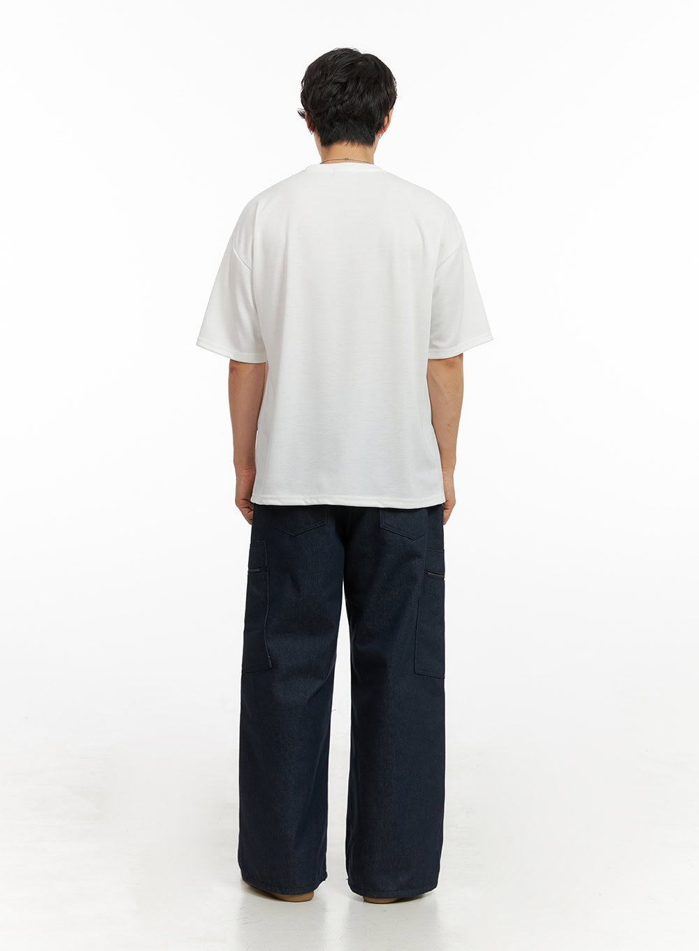 Men's Cargo Denim Jeans (Dark Blue) IG409