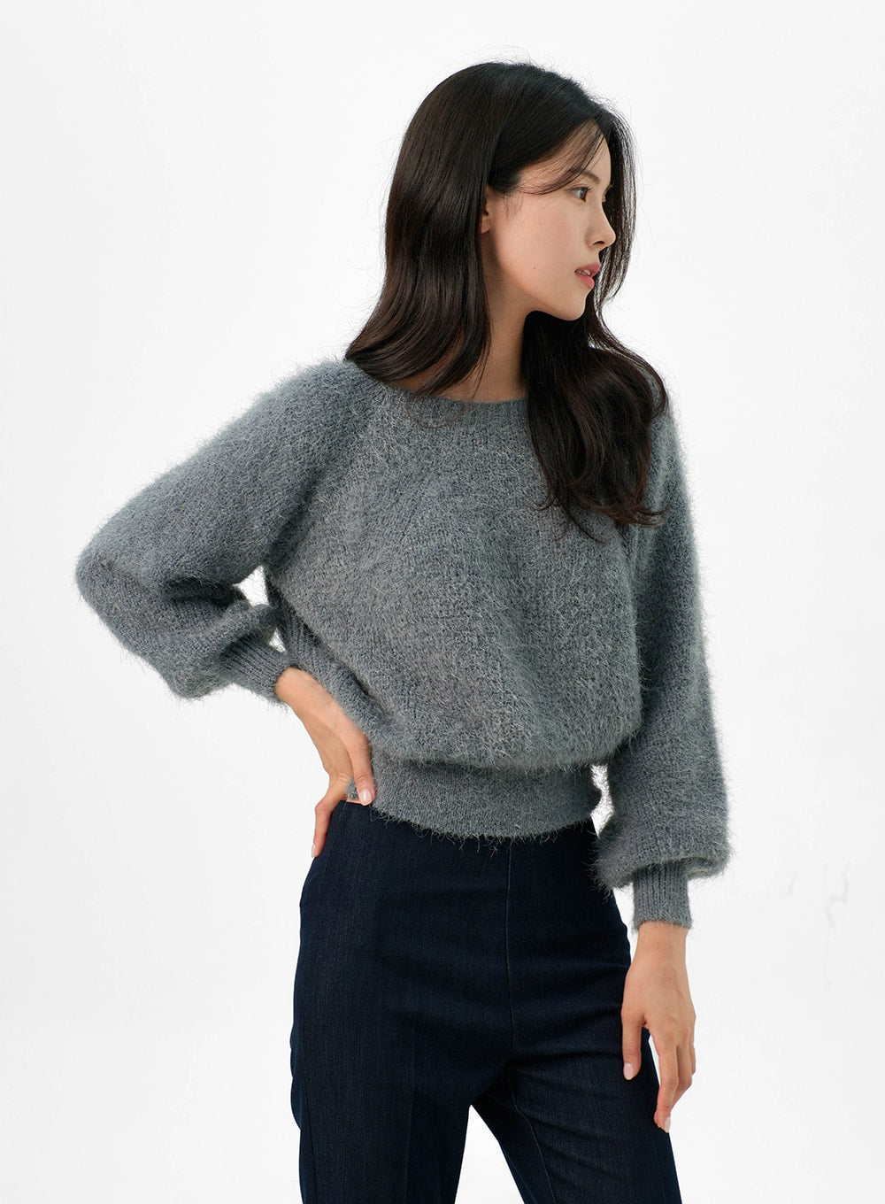 Fuzzy Off-Shoulder Sweater OG327